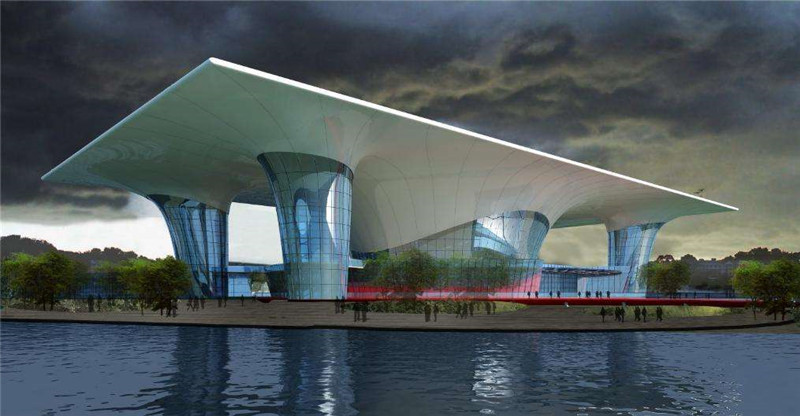 河南鋼結構展廳施工